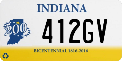 IN license plate 412GV