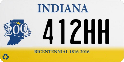 IN license plate 412HH