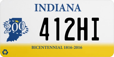 IN license plate 412HI