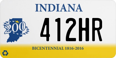 IN license plate 412HR