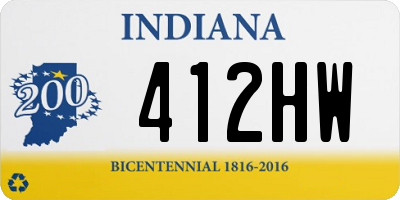 IN license plate 412HW