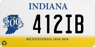 IN license plate 412IB