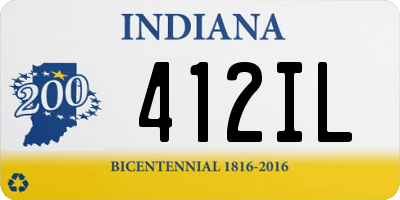 IN license plate 412IL