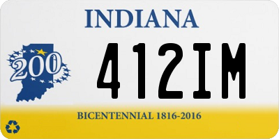 IN license plate 412IM