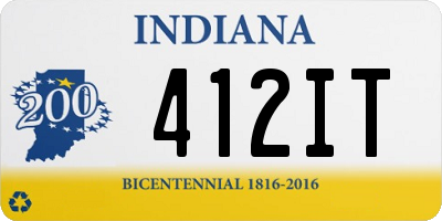 IN license plate 412IT