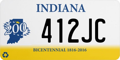 IN license plate 412JC