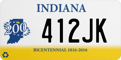 IN license plate 412JK