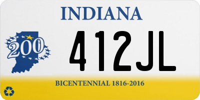 IN license plate 412JL