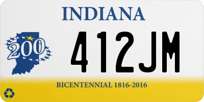 IN license plate 412JM