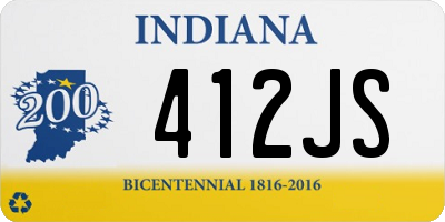 IN license plate 412JS