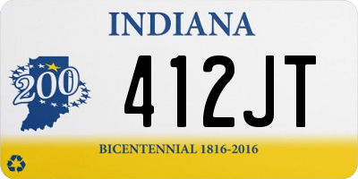 IN license plate 412JT