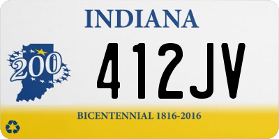 IN license plate 412JV