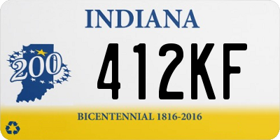 IN license plate 412KF