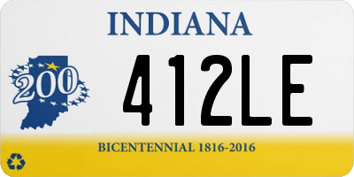 IN license plate 412LE