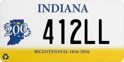 IN license plate 412LL