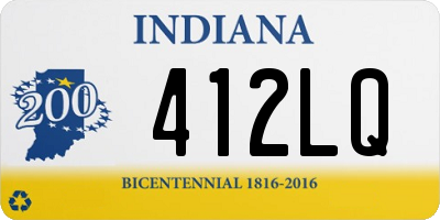 IN license plate 412LQ