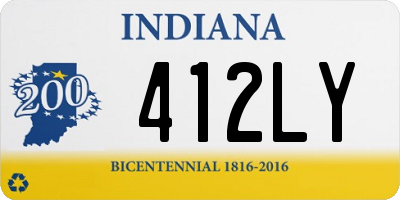 IN license plate 412LY
