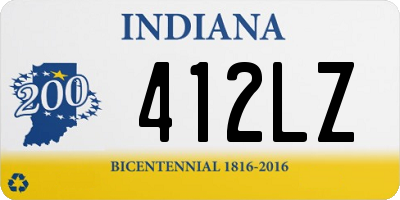 IN license plate 412LZ