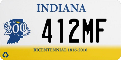 IN license plate 412MF