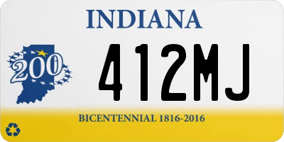 IN license plate 412MJ