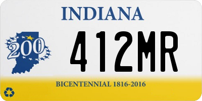 IN license plate 412MR
