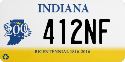 IN license plate 412NF