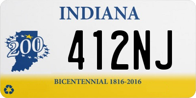 IN license plate 412NJ