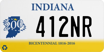 IN license plate 412NR