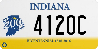 IN license plate 412OC