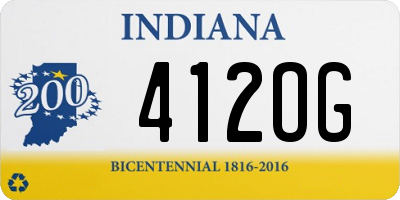 IN license plate 412OG