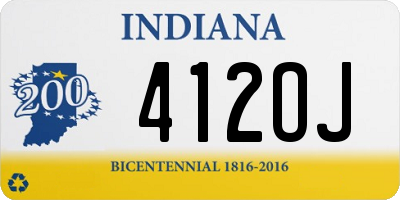 IN license plate 412OJ