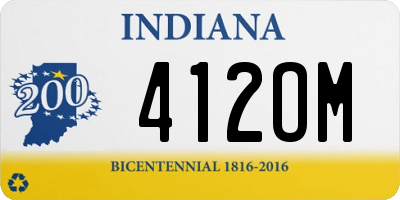 IN license plate 412OM