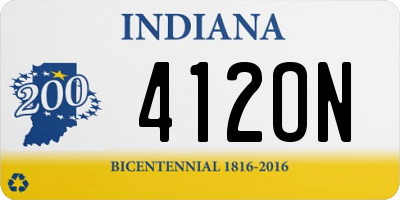 IN license plate 412ON
