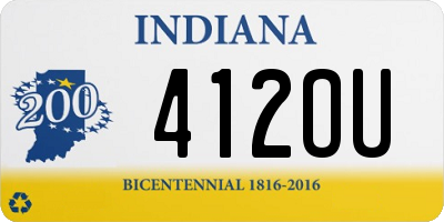 IN license plate 412OU