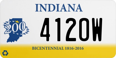 IN license plate 412OW