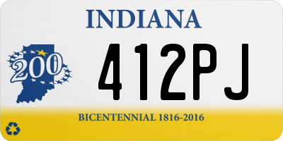 IN license plate 412PJ