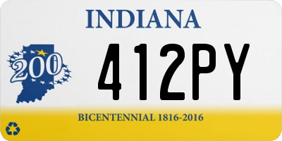 IN license plate 412PY