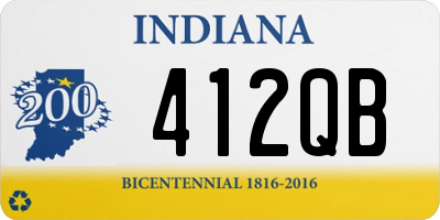 IN license plate 412QB