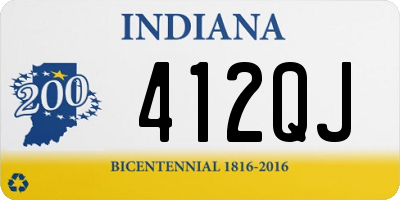 IN license plate 412QJ