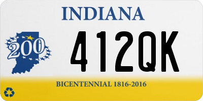 IN license plate 412QK