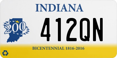 IN license plate 412QN