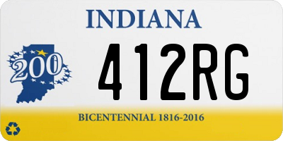 IN license plate 412RG