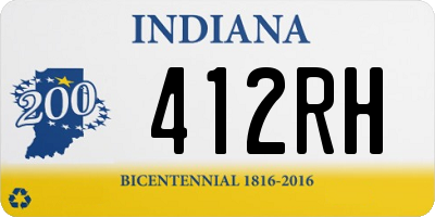 IN license plate 412RH