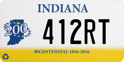 IN license plate 412RT