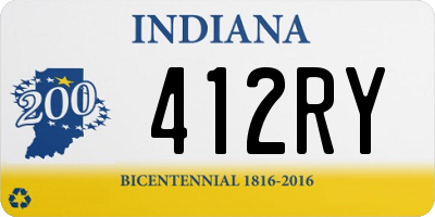 IN license plate 412RY