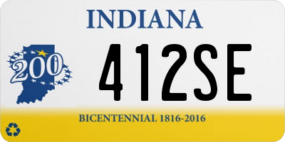 IN license plate 412SE