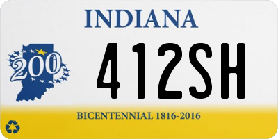 IN license plate 412SH