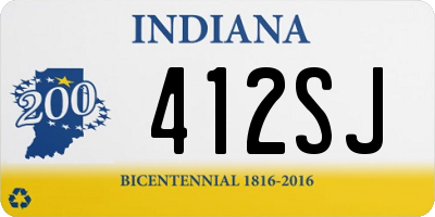 IN license plate 412SJ