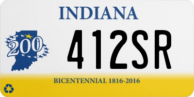 IN license plate 412SR