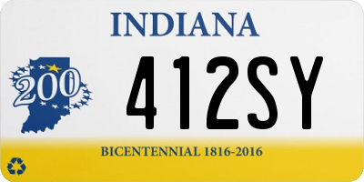 IN license plate 412SY